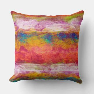 Coussin Abstrait coloré radial Motif pastel