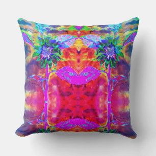 Coussin Abstrait couleur élégant tournesol rétro