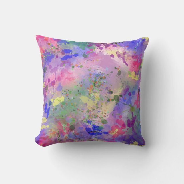 Coussin abstrait d'accent d'aquarelle (Recto)