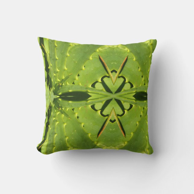 Coussin abstrait de cactus (Recto)