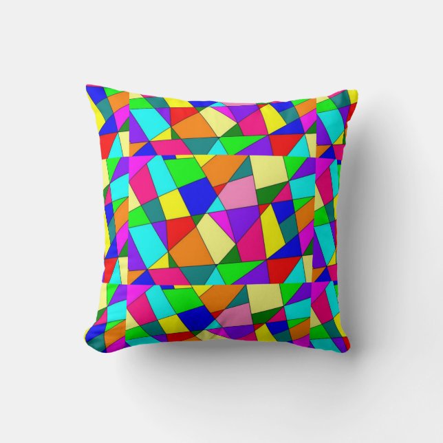 coussin abstrait de couleur vive (Recto)
