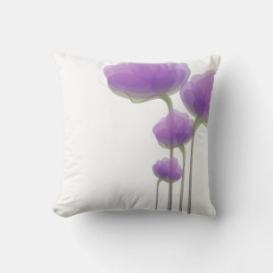Coussin abstrait de fleurs de lavande