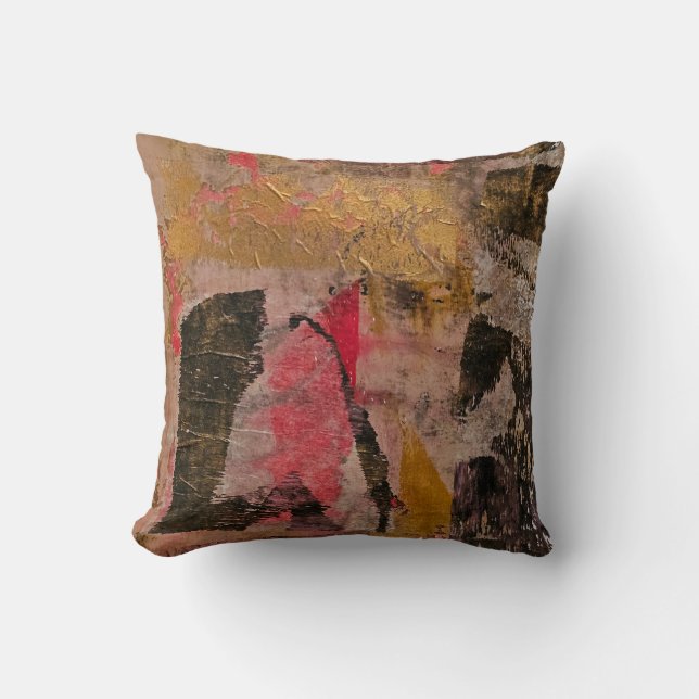 Coussin Abstrait de LA, Collage, Une impression abstraite  (Recto)