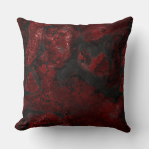 Coussin Abstrait de lave chaude et de pierre de cendre