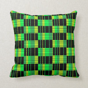 Coussin Abstrait de l'oreiller à lancer vert et n