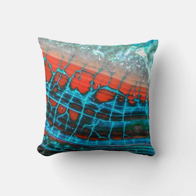 Coussin abstrait de mer d'agate de veine de dragon (Recto)