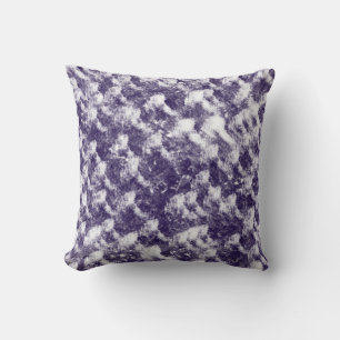 coussin Abstrait de texture violet et blanche