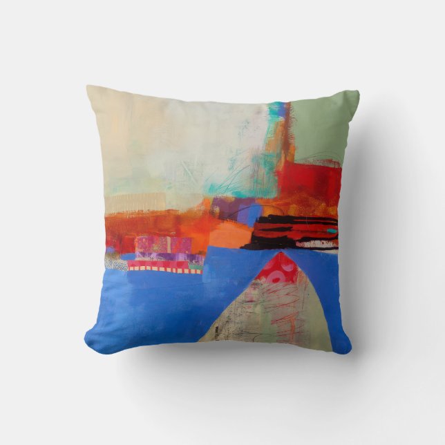 Coussin Abstrait Elegant mixte motif de peinture coloré (Recto)