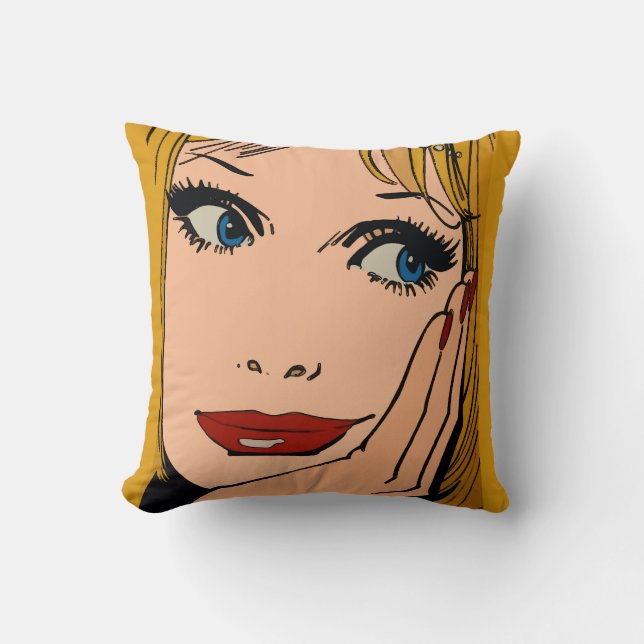 Coussin Abstrait face blond (Recto)