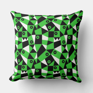 Coussin Abstrait géométrique 030919 - Vert printemps