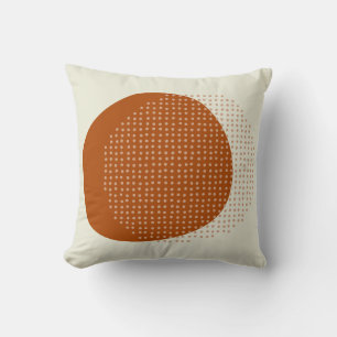 Coussin Abstrait ivoire off Blanc Brown Formes tendance