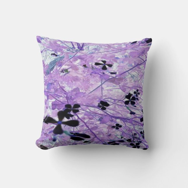 Coussin Abstrait Lavande (Recto)
