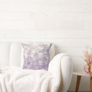coussin Abstrait 'Lavender Cubes'