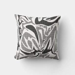 Coussin Abstrait memphis école moderne motif avec