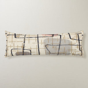 Coussin abstrait moderne de corps de la moitié du