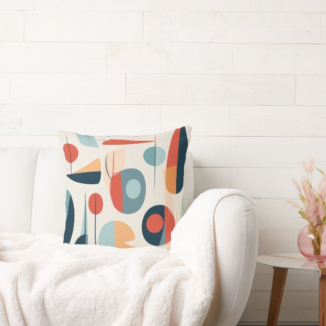 Coussin Abstrait moderne du milieu du siècle audacieux (Canapé)