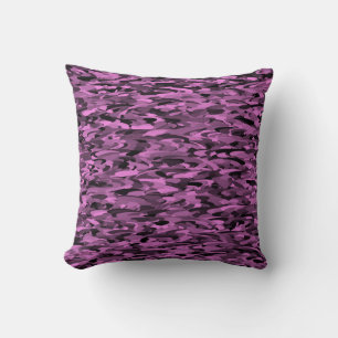 Coussin Abstrait Motif violet noir