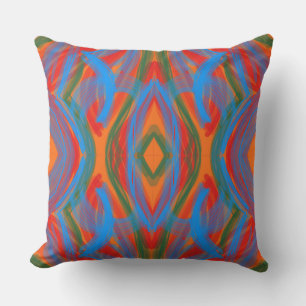 Coussin Abstrait Orange