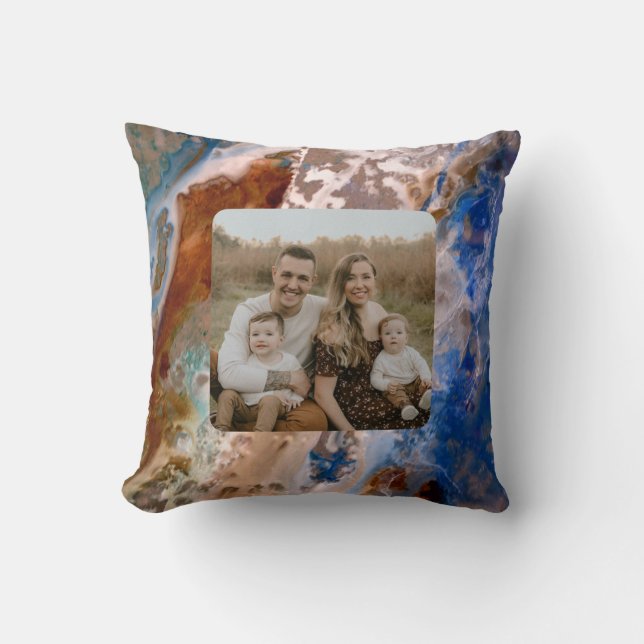 Coussin Abstrait plage de sable motif motif en mousse d'ea (Recto)