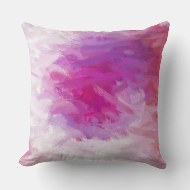 Coussin Abstrait Purple Royal Fuchsia (Recto)