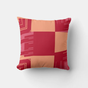 Coussin Abstrait Red Vintage Art Design