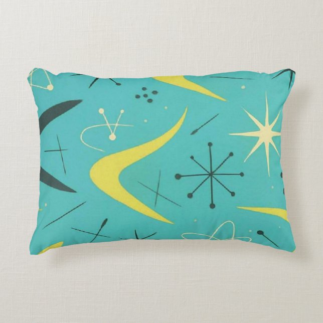 Coussin Abstrait rétro atomique (Devant)