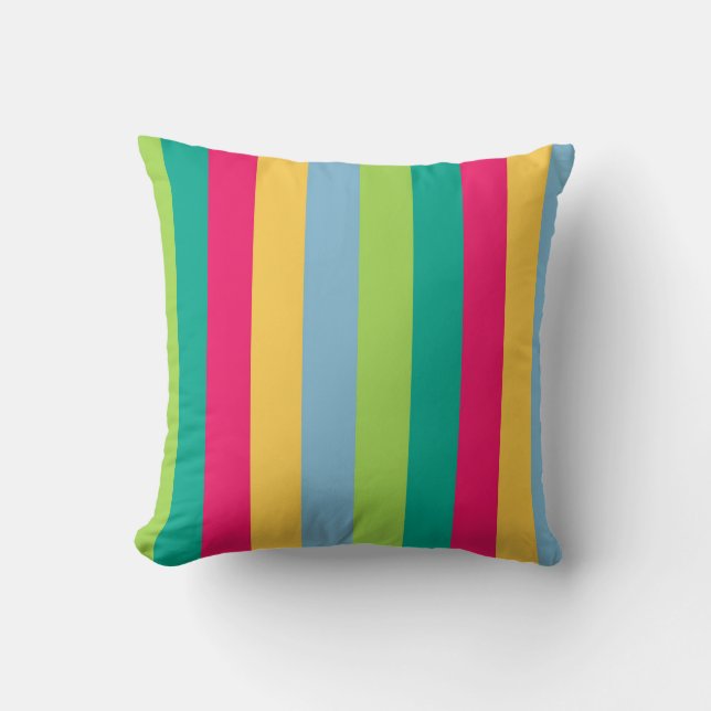 Coussin abstrait strié vertical (Recto)