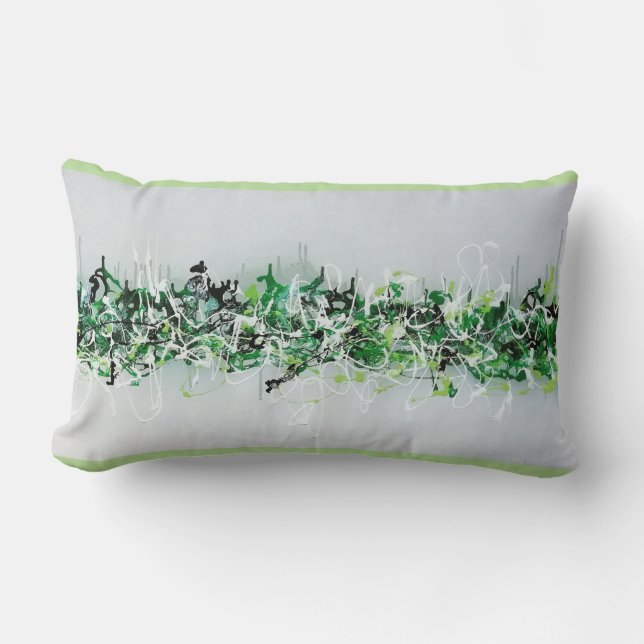 Coussin abstrait vert (Recto)