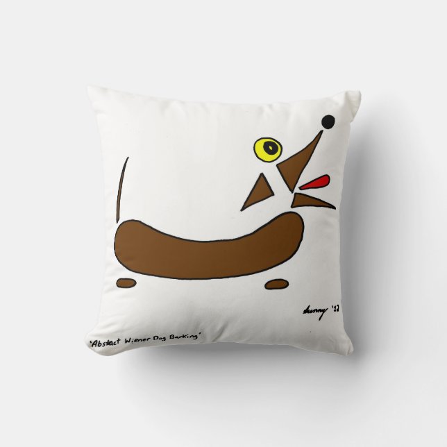 Coussin Abstrait Wiener Dog (Recto)