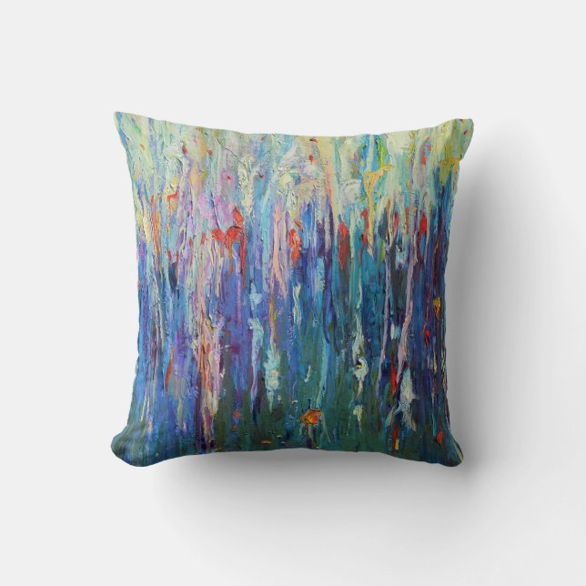Coussin Abstraite jolie élégante belle peinture motif huil (Recto)