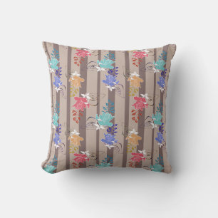 Coussin Abstraite ligne décorative rétro rayée