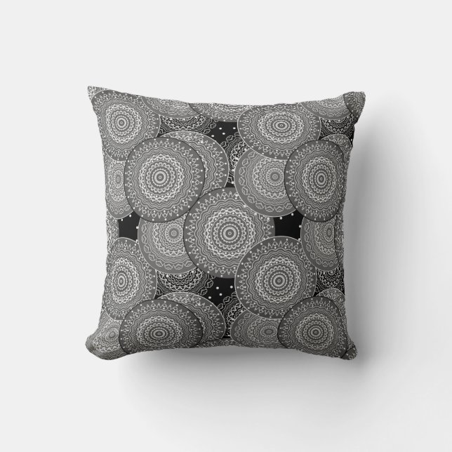 Coussin Abstraits cercles géométriques modernes formes ron (Recto)