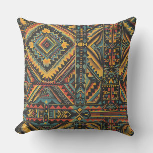 Coussin Accen Turquoise "Centuries-Old Geometry Elegance"