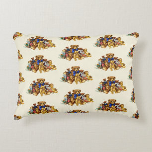 COUSSIN ACCENT COUDRE AUX OURS EN PELUCHE *Personn
