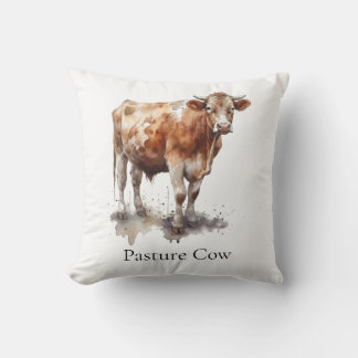 Coussin Accent de cottage de ferme personnalisé avec vache