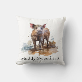 Coussin Accent de cottage personnalisé pour ferme porcine