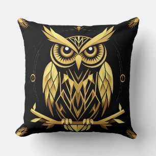 Coussin Accent de décoration intérieure de chouette géomét