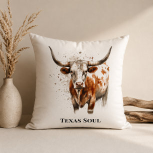 Coussin Accent de Ranch Occidental Longhorn Legacy