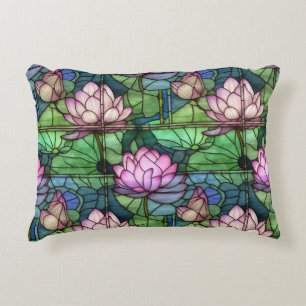 Coussin Accent Lotus en verre tendu