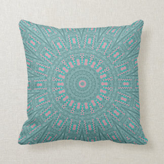 Coussin Accents roses géométriques turquoise Lancer l'orei