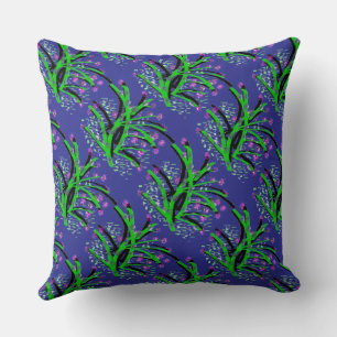 Coussin Accentuation Arbustive Décorative Bleu Foncé