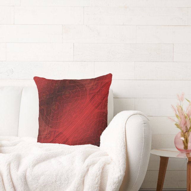 Coussin Acceptation | Médaillons de méditation rouge (Canapé)