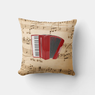 Coussin Accordion Music, design populaire,