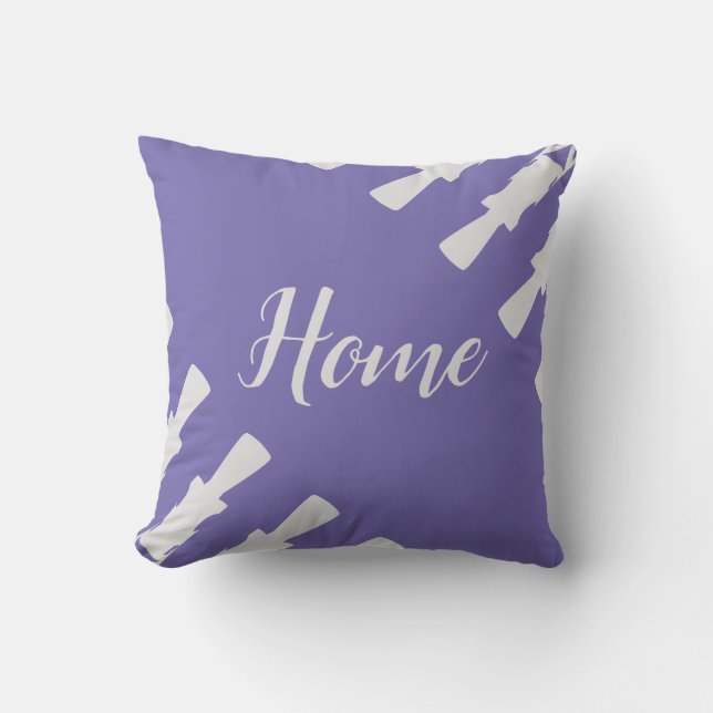Coussin Accueil Argent et Bleu (Recto)