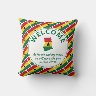 Coussin Accueil chrétien personnalisé GHANA