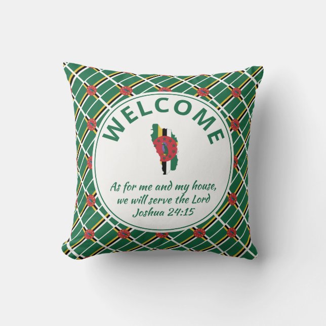 Coussin Accueil Christian DOMINICA (Recto)