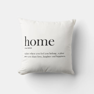 Coussin Accueil définition, typographie, tendance, moderne
