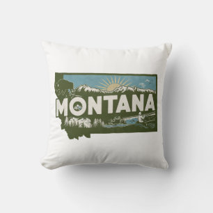 Coussin Accueil État Retro Color Montana