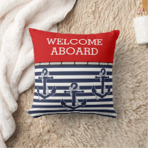 Accueil personnalisé à bord Ancres Motif de bandes