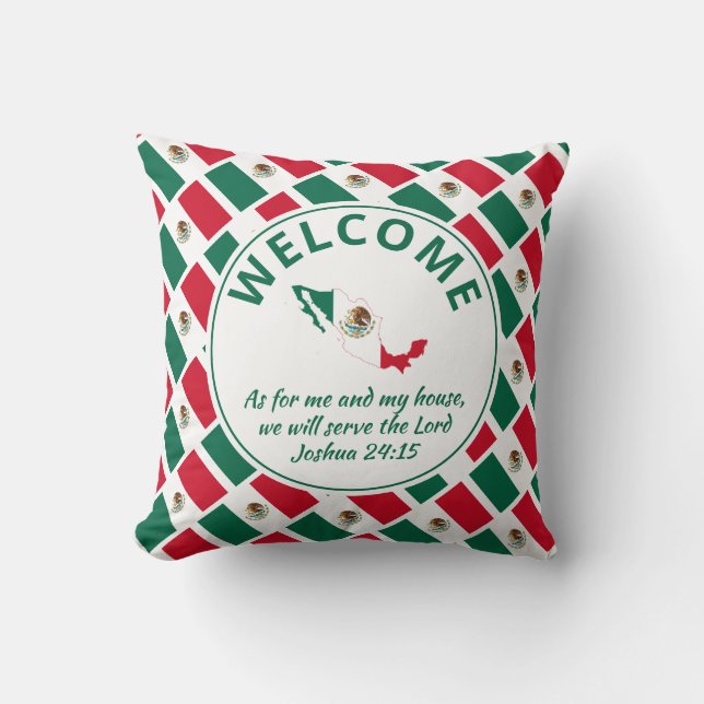 Coussin Accueil personnalisé MEXICO (Recto)